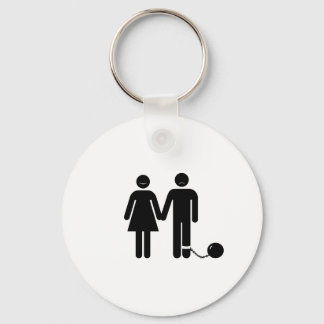The "Ball and Chained" groom Keychain