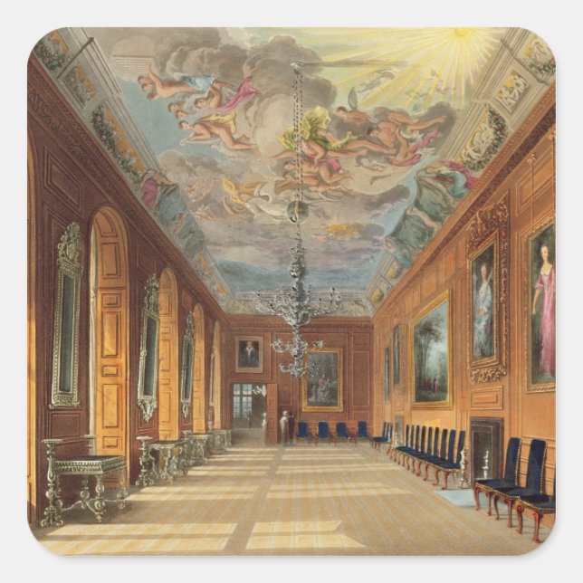 The Ball Room, Windsor Castle, from 'Royal Residen Square Sticker (Front)