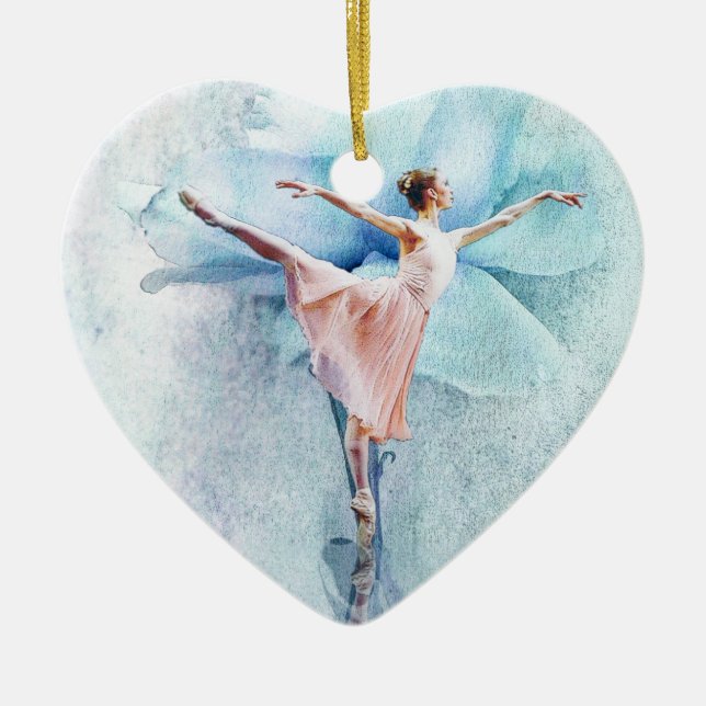The Ballerina Ceramic Ornament (Front)