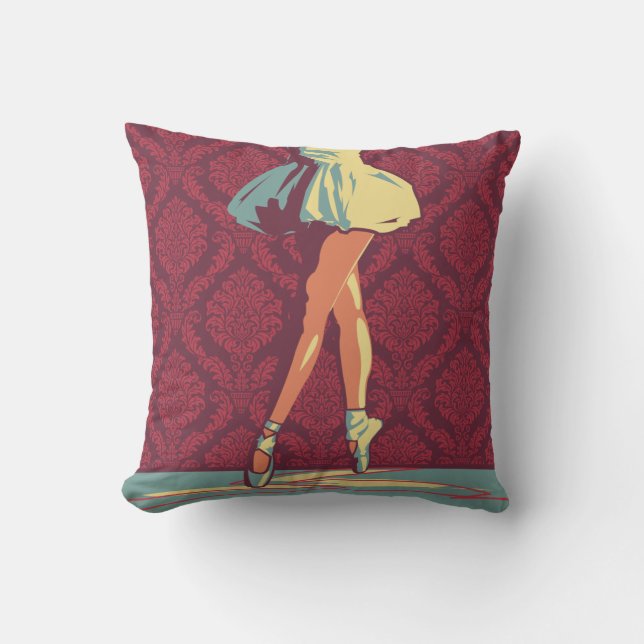 The Ballerina Throw Pillow (Front)