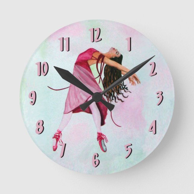 The Ballet Clock ~ Pink (Front)