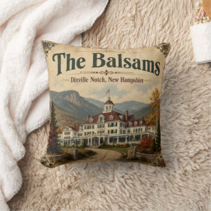 The Balsams Dixville Notch New Hampshire Vintage Throw Pillow