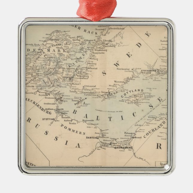 The Baltic Sea Metal Ornament (Front)