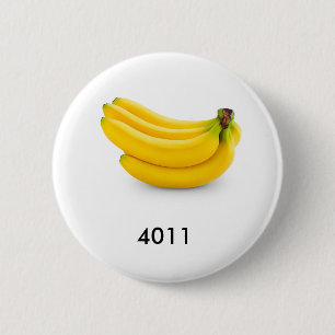 The bananas look good enough to eat. 2 inch round button