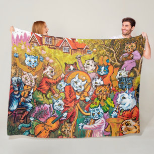 The Band Plays, Louis Wain Fleece Blanket