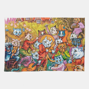 The Band Plays, Louis Wain Kitchen Towel