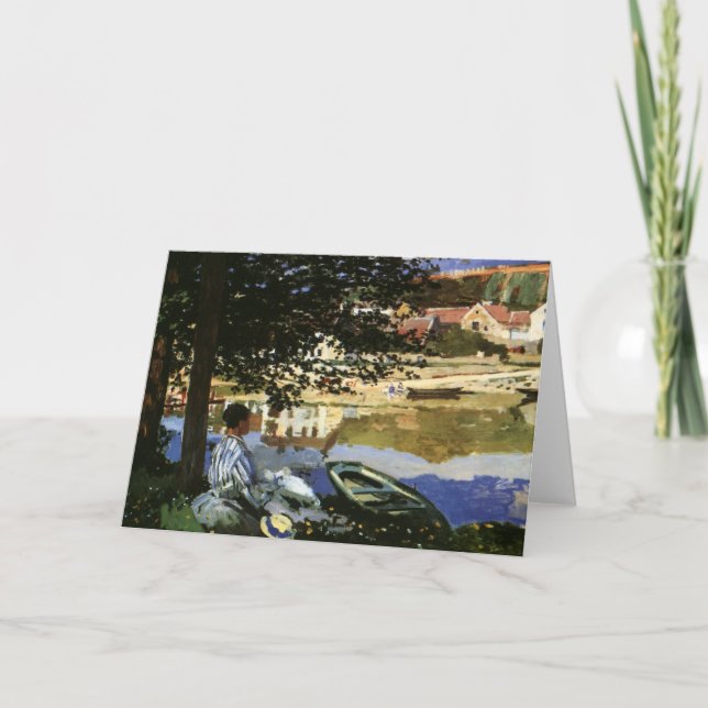 The Bank of the Seine, Bennecourt by Claude Monet Card (Front)