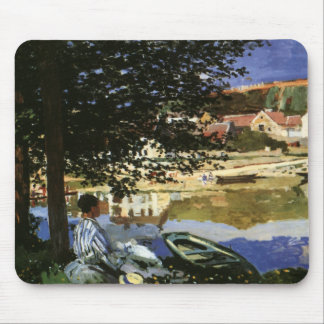 The Bank of the Seine, Bennecourt by Claude Monet Mouse Pad