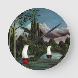 The Banks of the Oise, 1905 (oil on canvas) Round Clock
