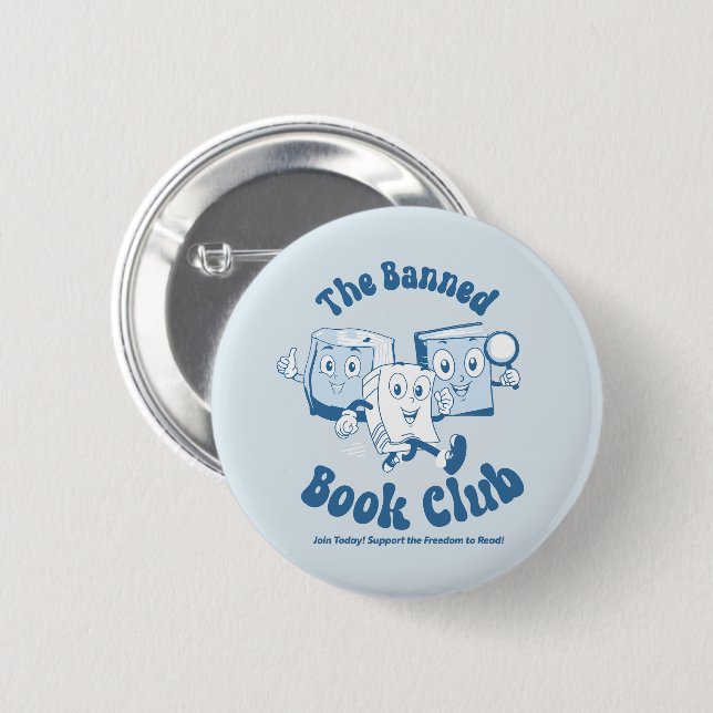 The Banned Book Club  2 Inch Round Button (Front & Back)