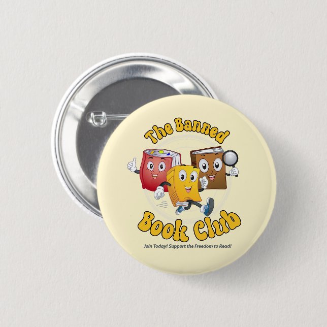 The Banned Book Club  2 Inch Round Button (Front & Back)