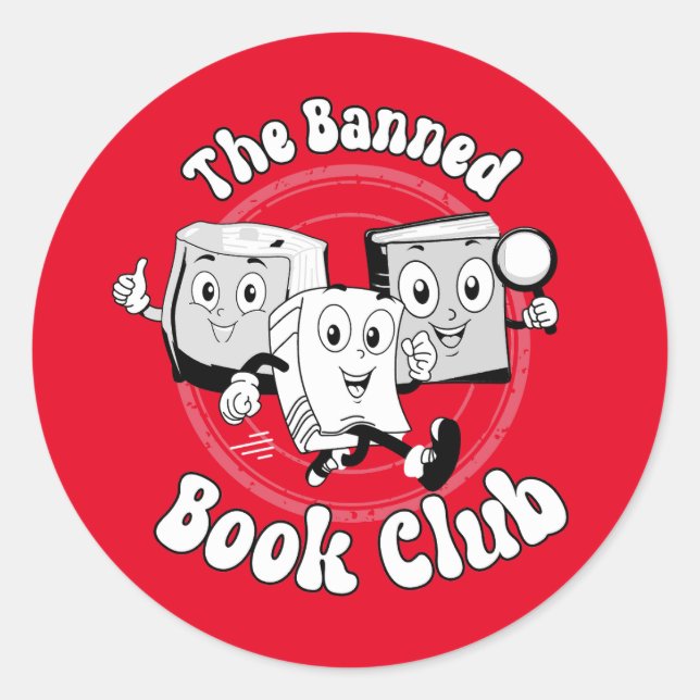 The Banned Book Club  Classic Round Sticker (Front)