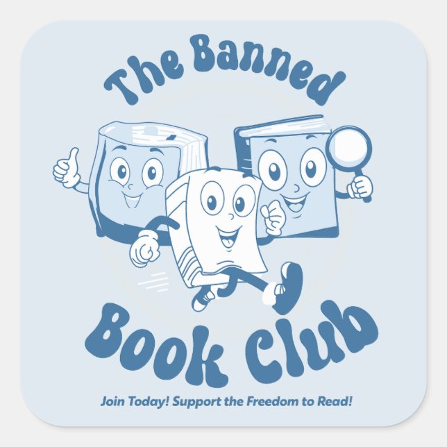 The Banned Book Club  Square Sticker (Front)