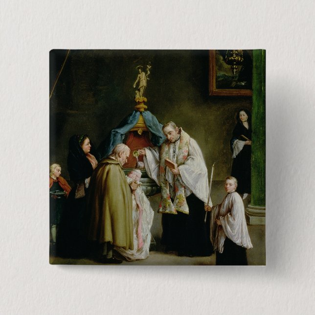 The Baptism 2 Inch Square Button (Front)