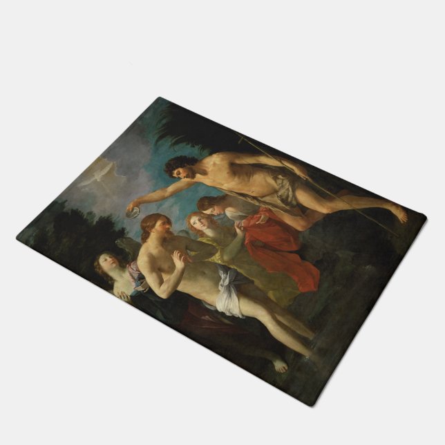 “The Baptism of Christ” art floor mat (Angled)