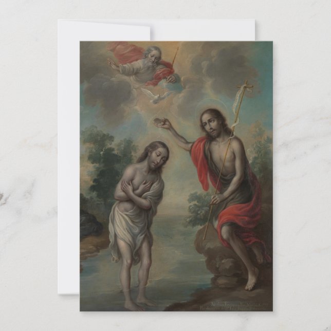 The Baptism of Christ by Nicolás Enríquez Invitation (Front)