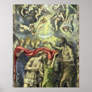 The Baptism of Christ, c.1597 (oil on canvas) Poster