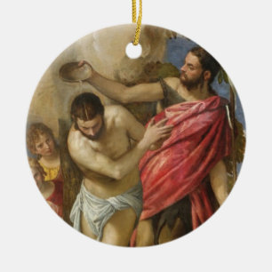 The Baptism of Christ Ceramic Ornament