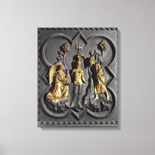 The Baptism of Christ, panel Canvas Print