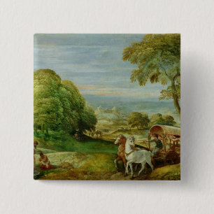 The Baptism of the Ethiopian Eunuch 2 Inch Square Button