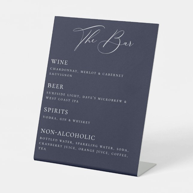 The Bar List Pedestal Sign (Front)