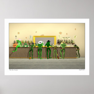 The Bar Scene 3D Poster
