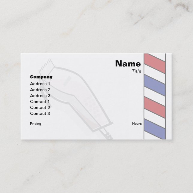 The Barbershop Business Card (Front)