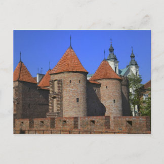 The Barbican and Pauline Church, Warsaw, Postcard