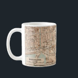 The Barcelona Vintage Map  Coffee Mug<br><div class="desc">It's a great vintage street map of Barcelona Spain and we've repurposed it on a mug.  There are 2 images on the mug.  Purchase it as is or you can delete one image and/or personalize the mug.</div>