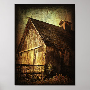 The Barn in Autumn Poster