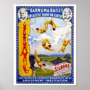 The Barnum & Bailey 1896 Vintage Poster Restored