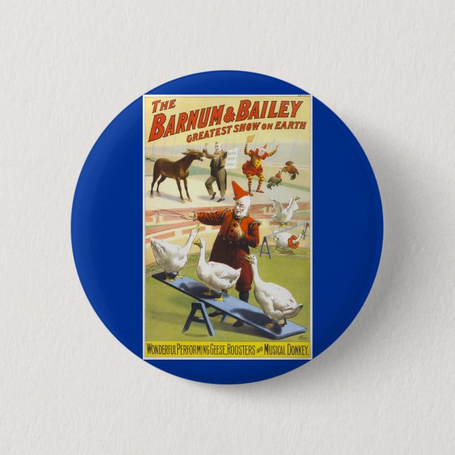 The Barnum & Bailey Circus 2 Inch Round Button (Front)