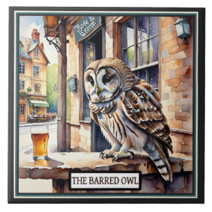 The Barred Owl Barred from a Pup Tile