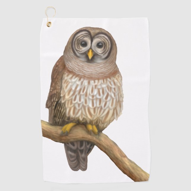 The Barred Owl Golf Towel (Front)