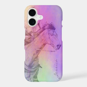 The Barrel Racer (purple and yellow abstract)