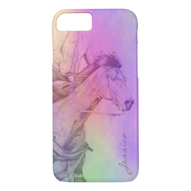The Barrel Racer (purple and yellow abstract) Case-Mate iPhone Case (Back)