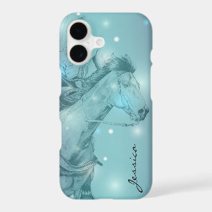 The Barrel Racer (soft blue green lights)