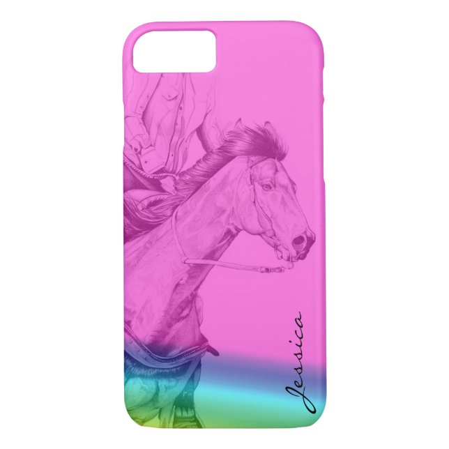 The Barrel Racer (soft rainbow lines) Case-Mate iPhone Case (Back)