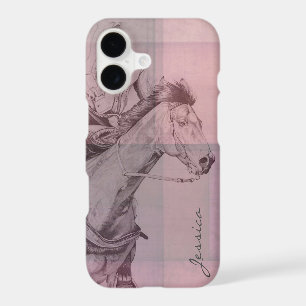 The Barrel Racer (soft red squares)