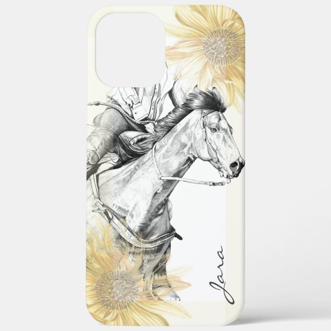 The Barrel Racer (sunflowers) Case-Mate iPhone Case (Back)
