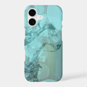 The Barrel Racer (teal bubbles)