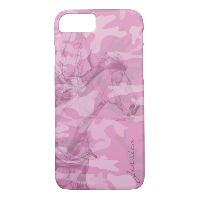 The Barrel Racer (washed out pink camo) Case-Mate iPhone Case (Back)