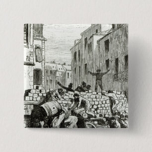 The Barricade 2 Inch Square Button