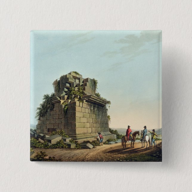 The Base of a Colossal Column near Syracuse, plate 2 Inch Square Button (Front)