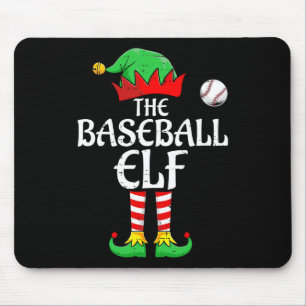 The Baseball Elf Family Matching Group Christmas S Mouse Pad