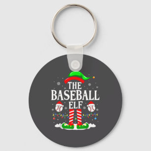 The Baseball Elf Funny Christmas Srt Lovers Xmas E Keychain