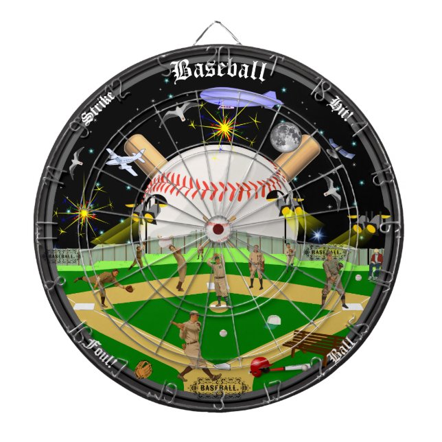 The Baseball Field Starry Nights V. 2 Dartboard (Front)