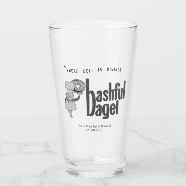 The Bashful Bagel La Mirada Vintage Glass (Front)