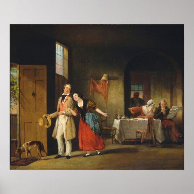 The Bashful Cousin - F W Edmonds Fine Art Poster (Front)