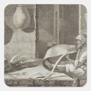 The Basket Maker, from Volume II Arts and Trades o Square Sticker